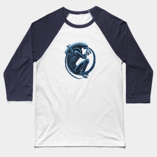 Sleeping Xenomorph (scale: 66%) Baseball T-Shirt